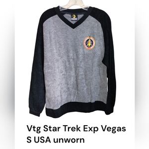 Y2K Vtg Star Trek Academy sweatshirt S USA Velour Nwot